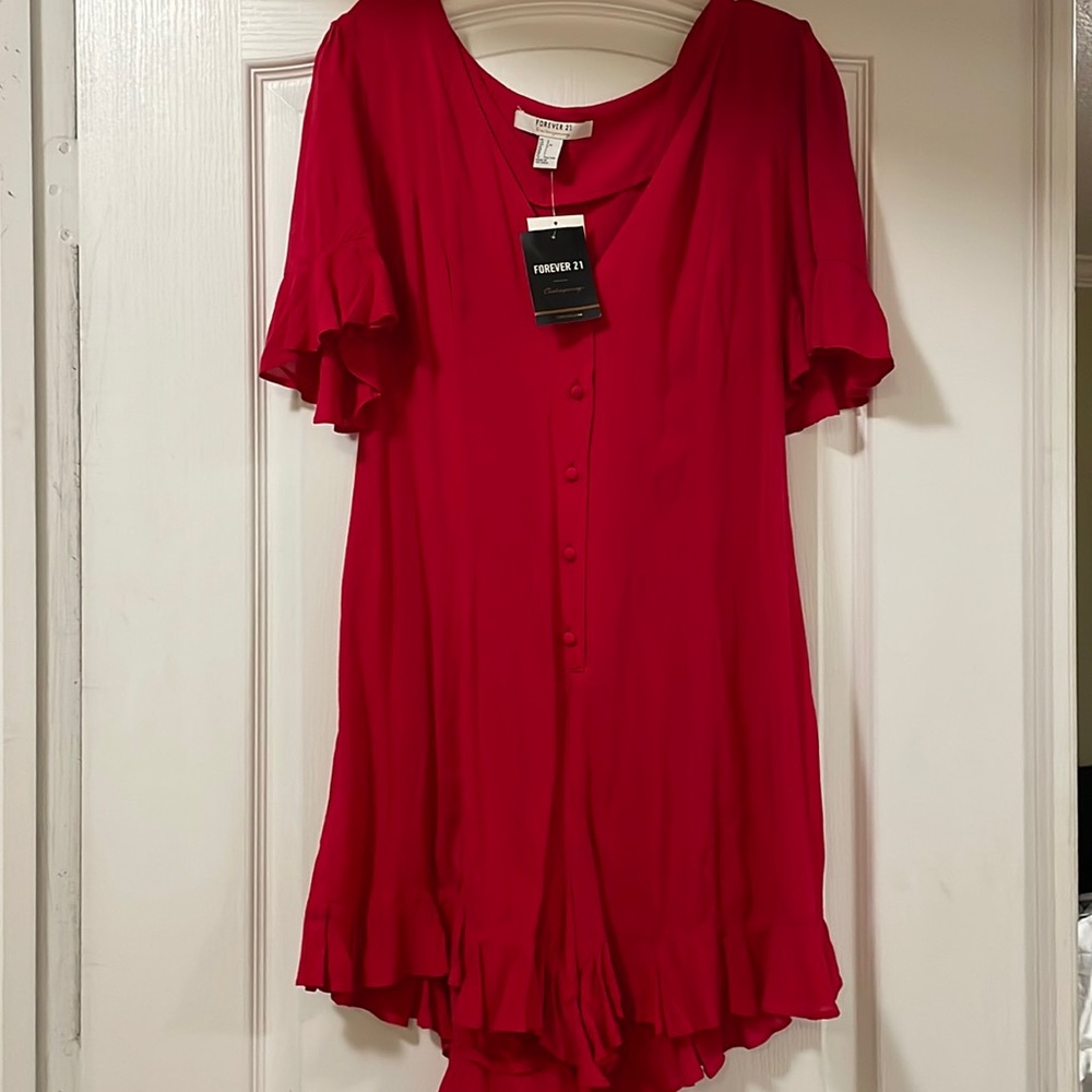 Forever 21 Red Jumpsuit Size L